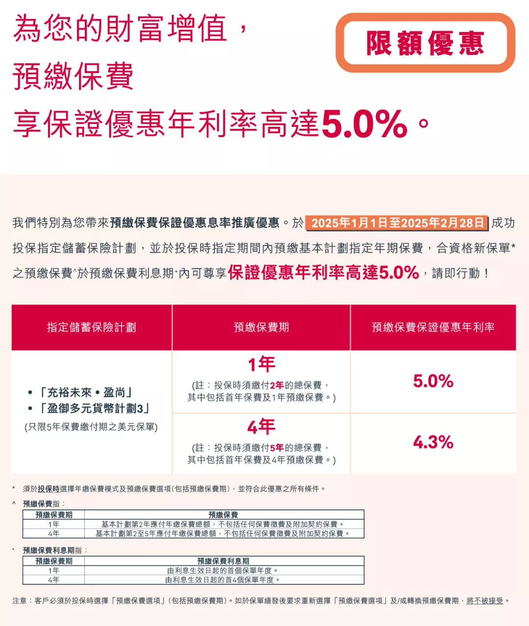 2025年2月】香港保险最新优惠汇总! 预缴利率普遍延长，安盛限时加息至6.8%！ - 中界海外